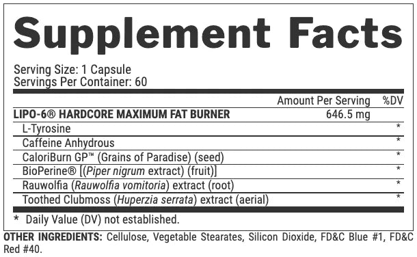 Nutrex Research Lipo 6 Hardcore