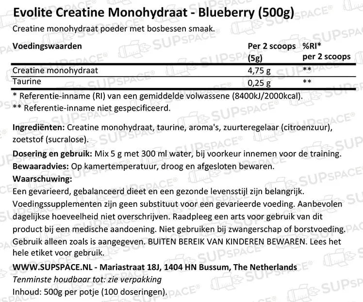 evolite-creatinemonohydraat-500g